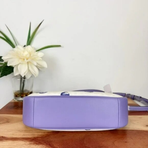 NWT Coach Teri Shoulder Bag In Signature Canvas With Blueberry Print - Picture 5 of 6